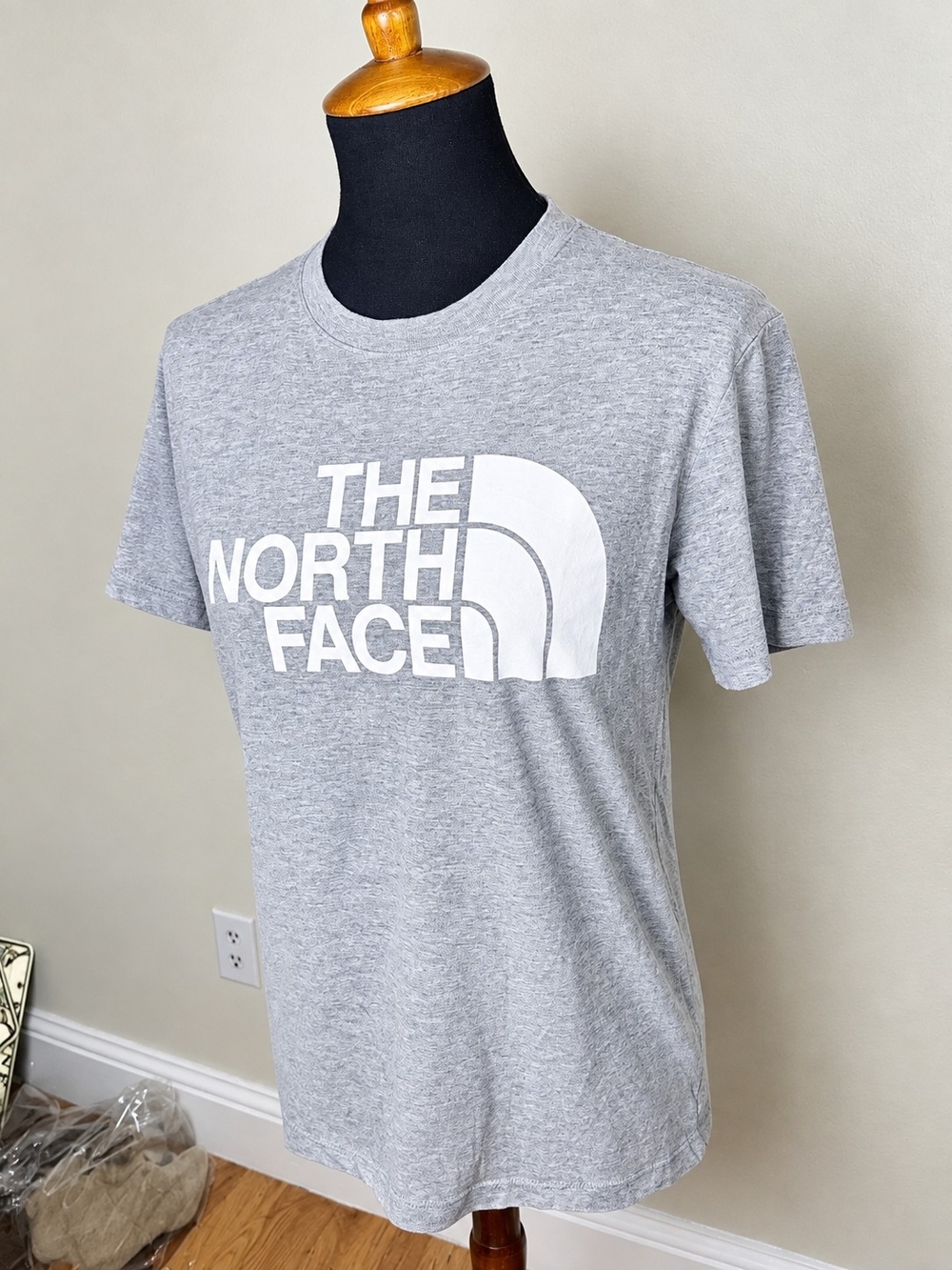 The North Face  Woman's Heather Gray Short Sleeve Logo Tee